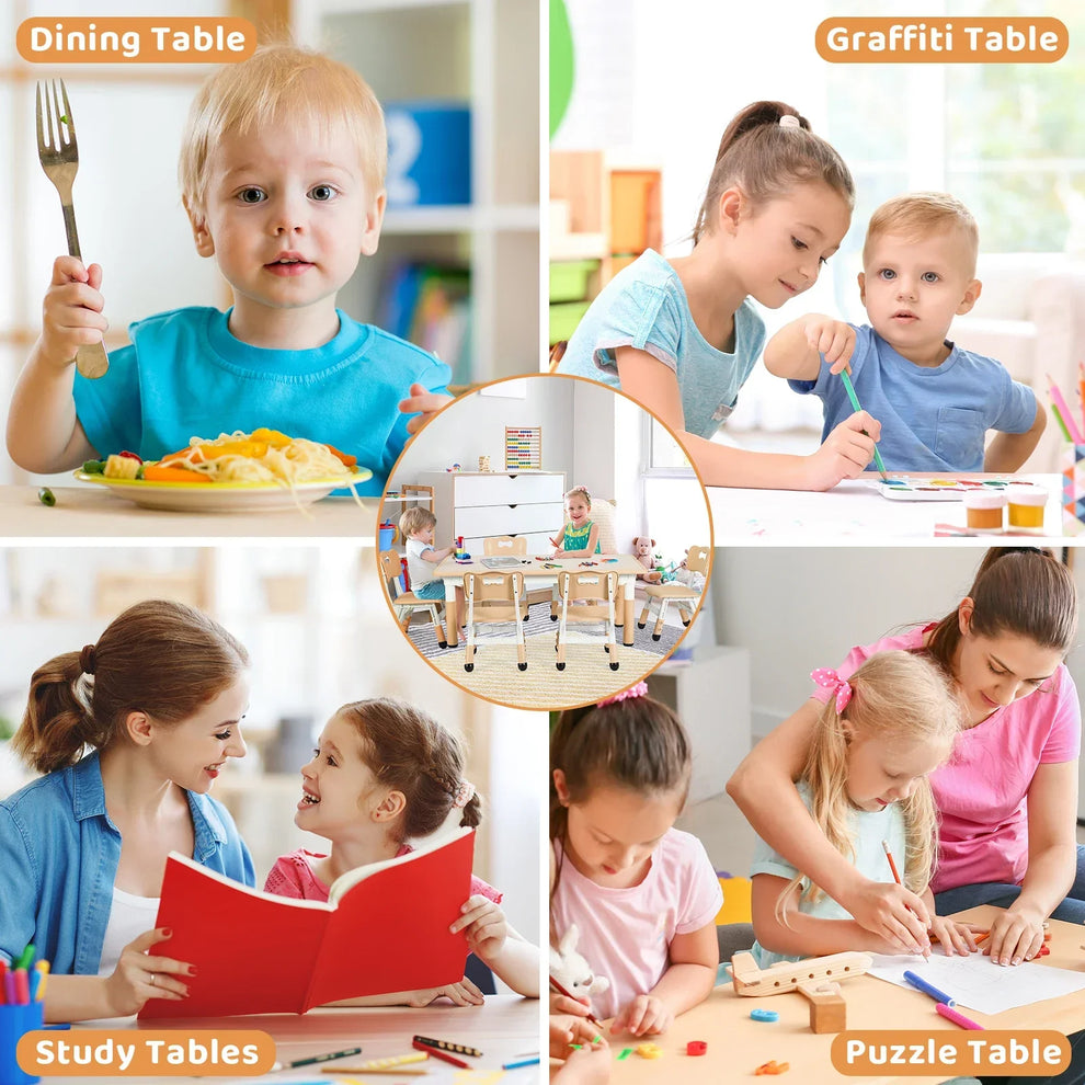 qaba 5 piece table set - Kids Furniture - Kids Table and Chairs Set