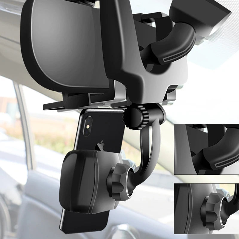 universal car mirror phone holder black - Automotive Accessories - Rearview mirror phone holder