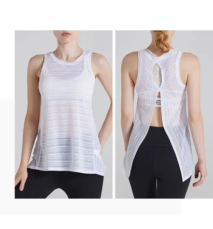 cropped tank with bra - Women-s Sportswear - Yoga Tank Top
