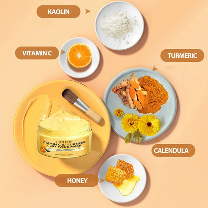 Ouhoe vitamin c turmeric facial mask
