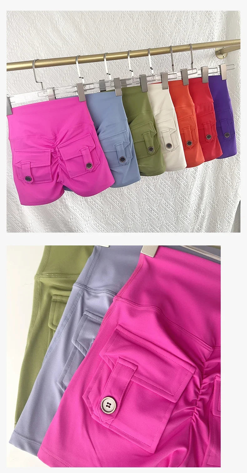 high waisted yoga shorts — medium — 2500 - Apparel - Yoga Shorts
