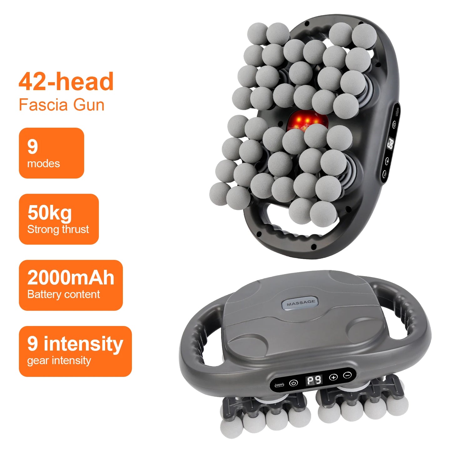 High-intensity neck and back massager