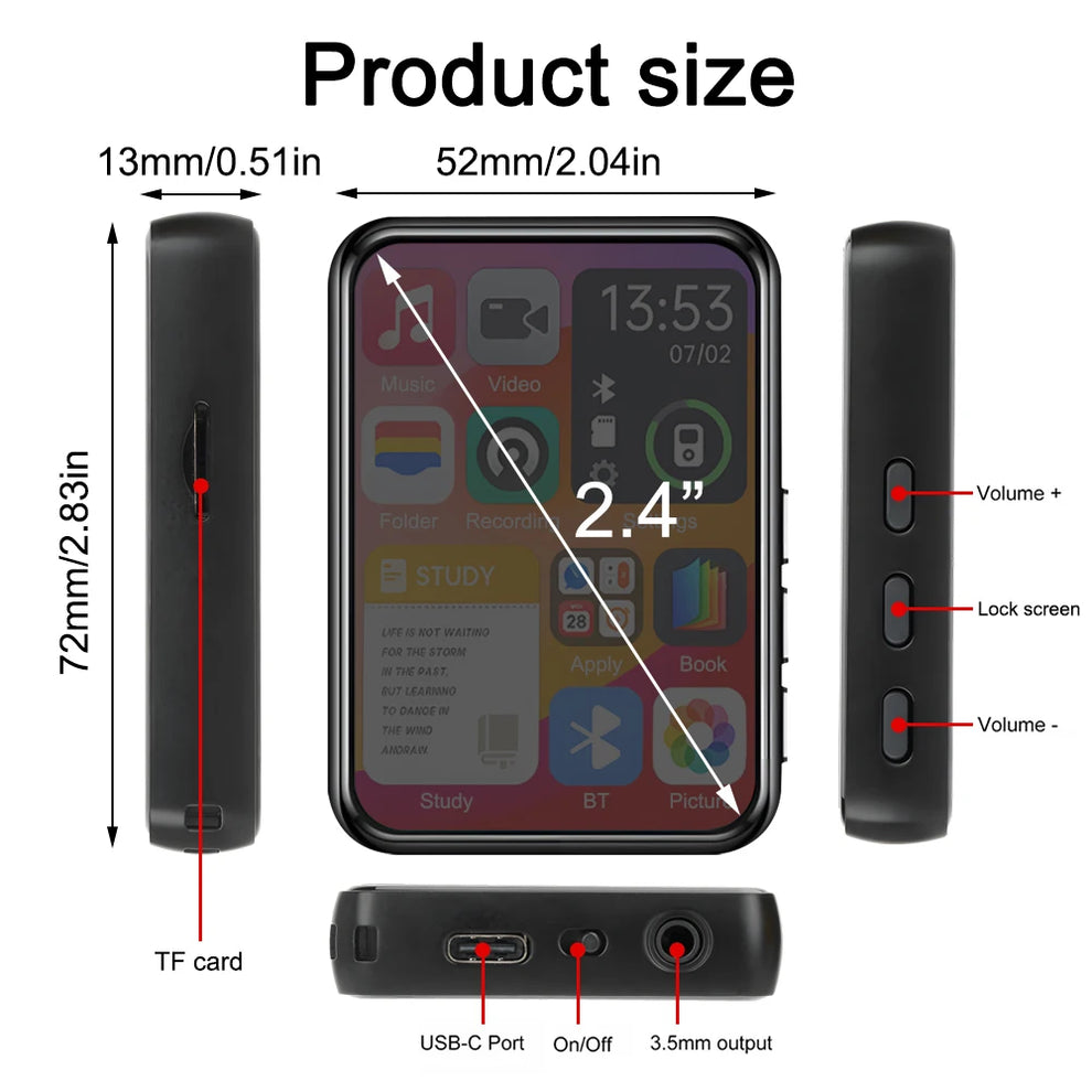 portable youtube mp4 player - Portable Media Player - 5-inch Android MP4 Player