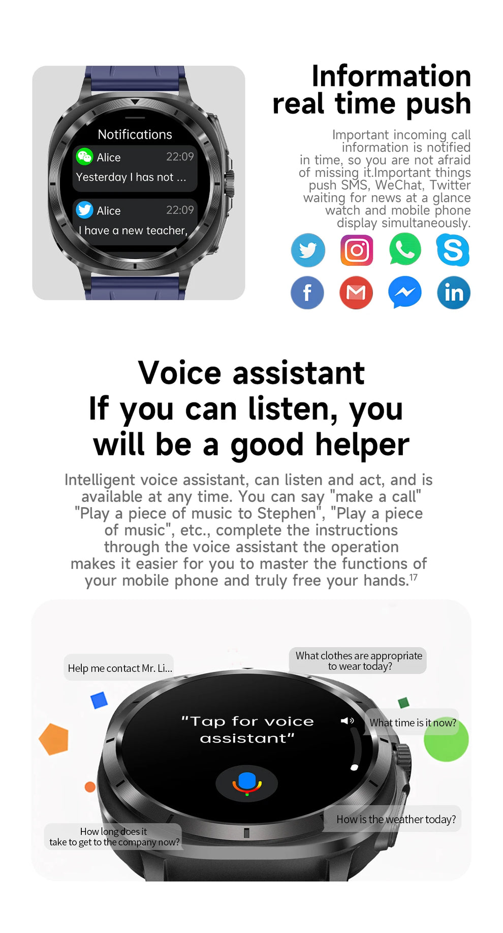 Smartwatch - Health Monitoring Smartwatch - smartwatch for heart rate timepiece