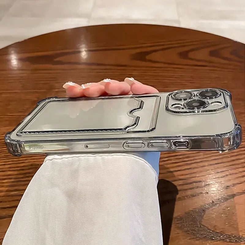 iphone 16 clear case card holder - Phone Cases - Transparent Card Holder Phone Case