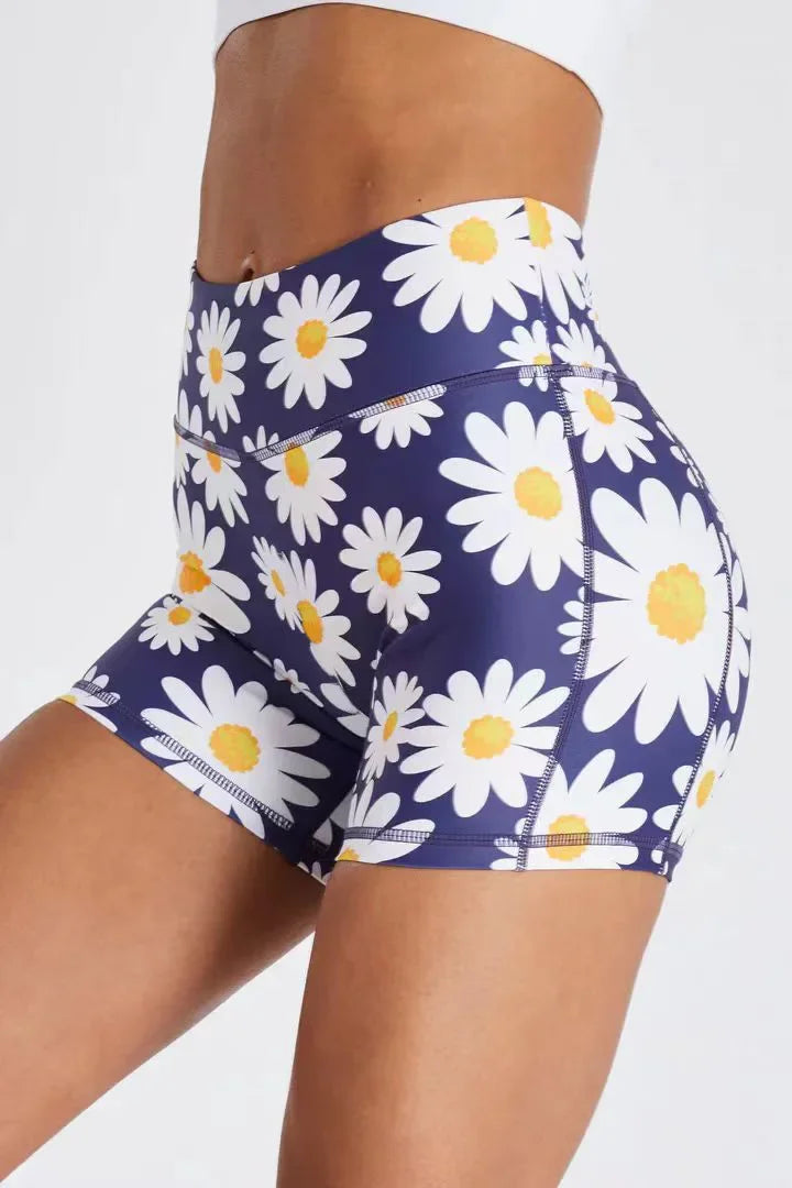 high waisted ribbed yoga shorts - Women-s Sportswear - High-waisted Yoga Shorts