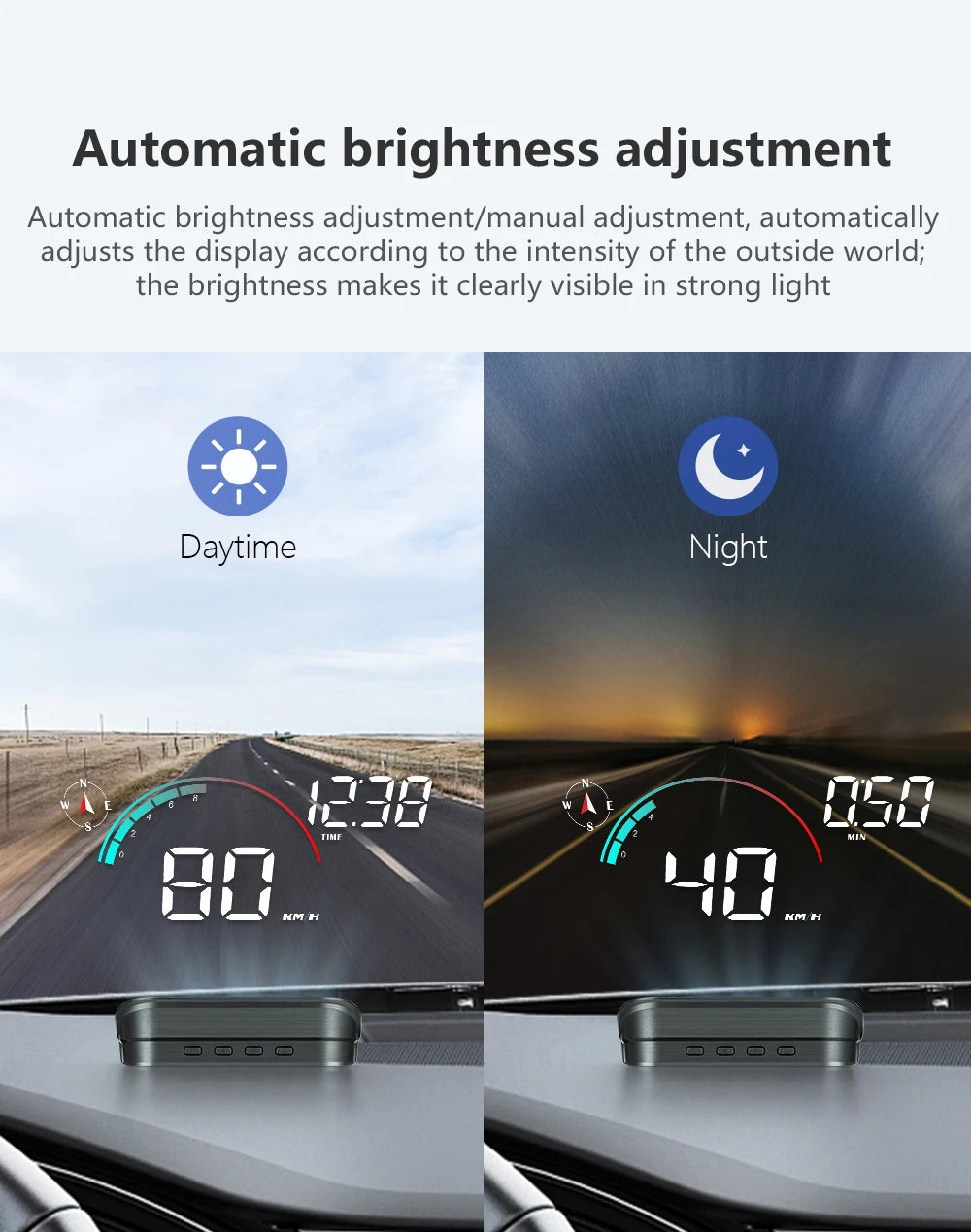 Wireless gps hud speedometer for automotive electronics