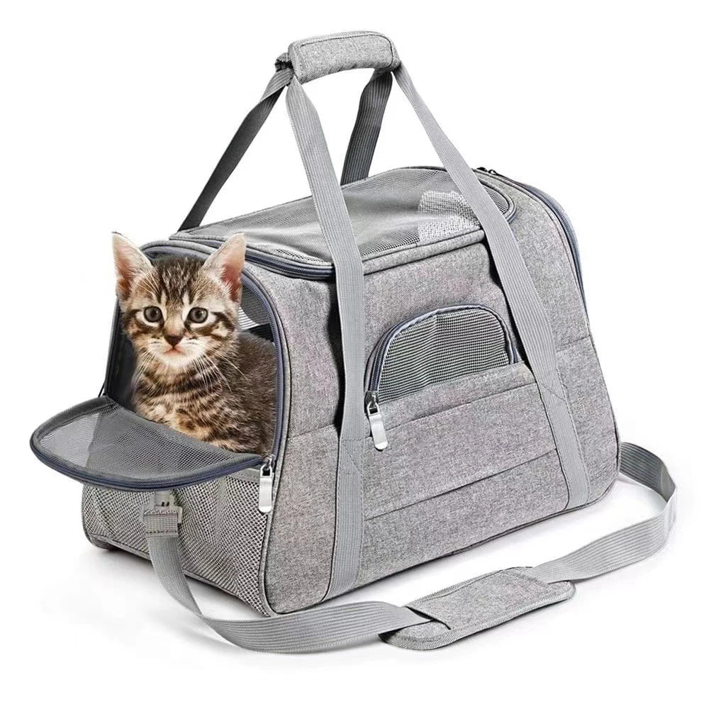 Breathable pet carrier for small dogs