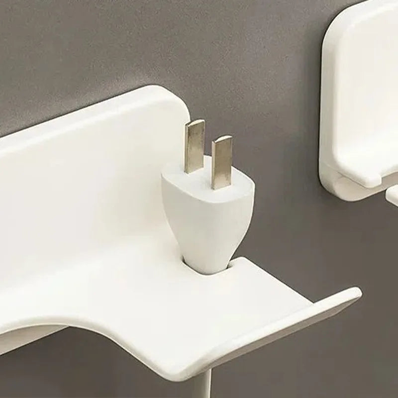 hair dryer storage - Bathroom Accessories - Wall-Mounted Hair Dryer Holder with Storage Box
