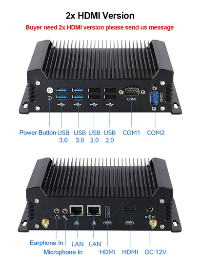 fanless industrial pc - Industrial Mini PC - Fanless IoT Industrial Mini PC
