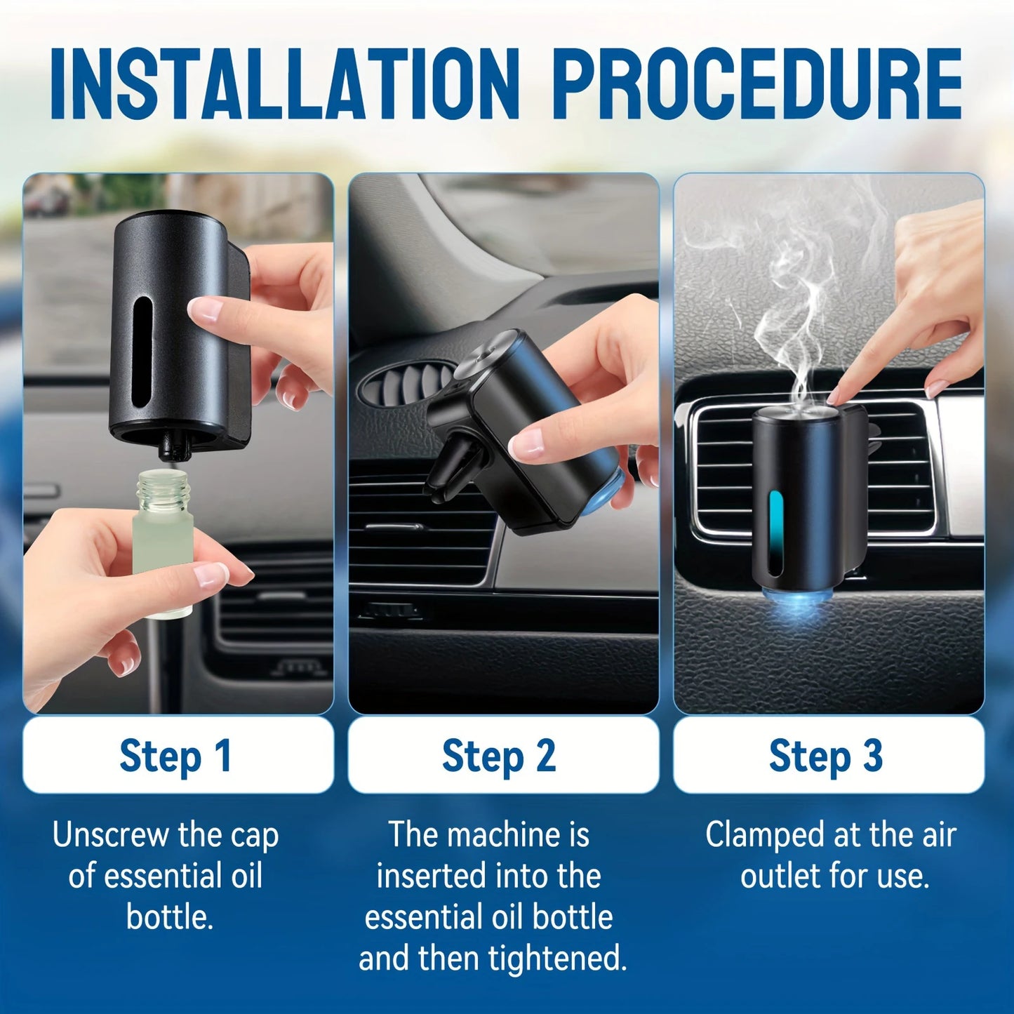 Car air freshener clip on