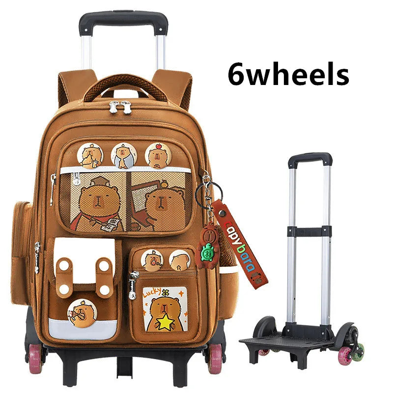 Ergonomic trolley backpack for students
