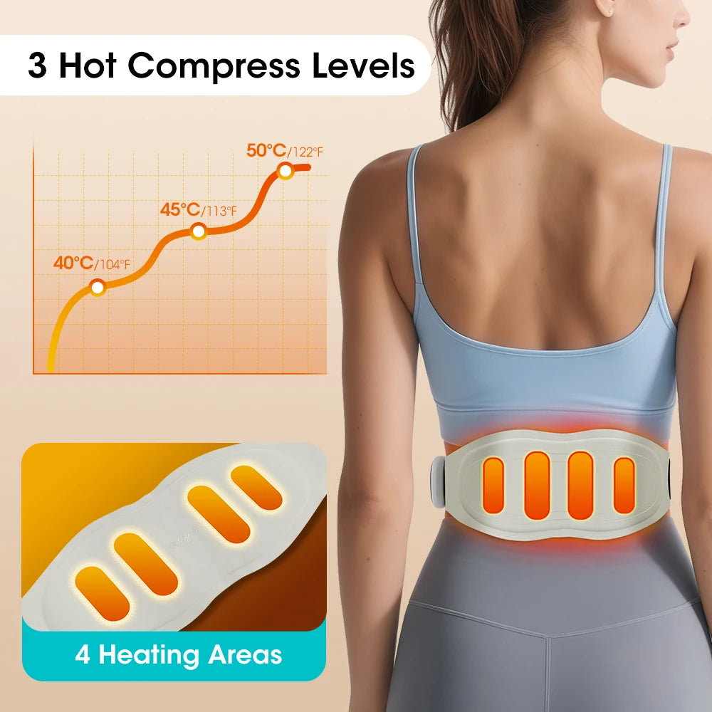 Cordless heating pad for back pain relief