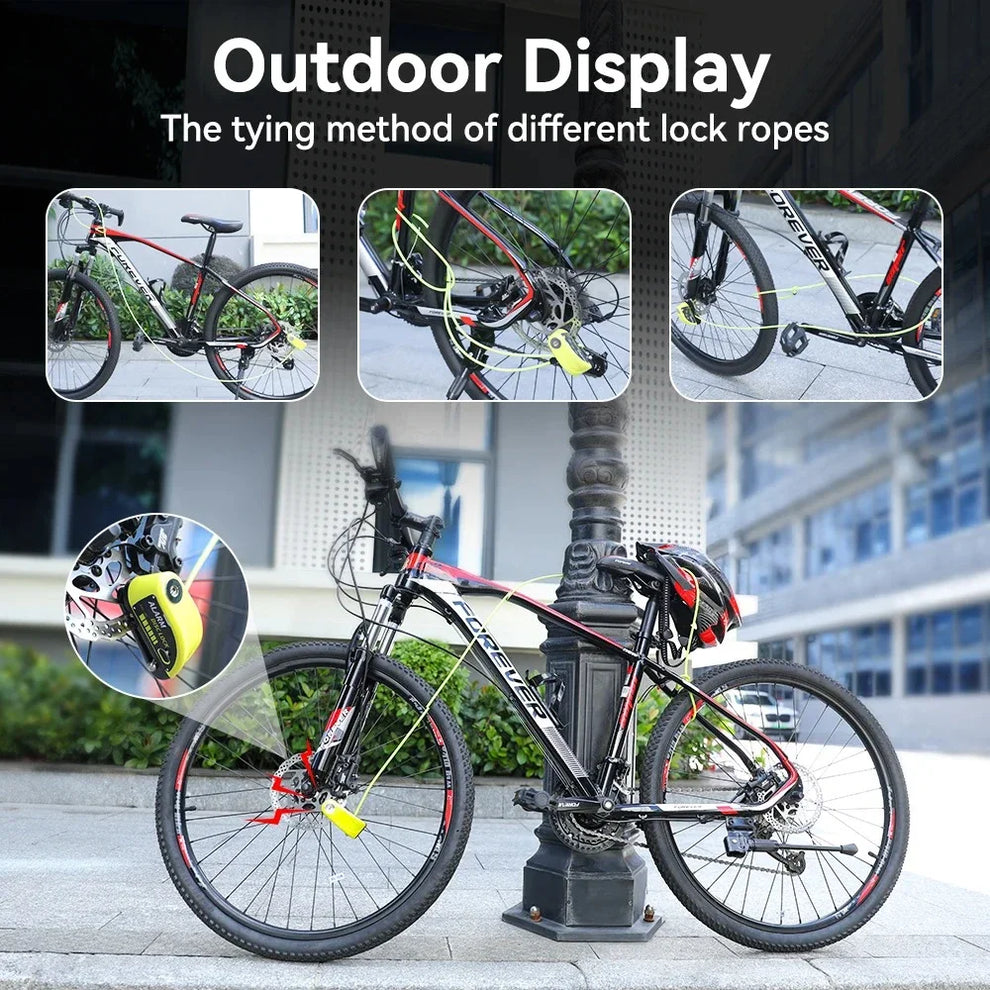 motorcycle lock with alarm - Motorcycle Accessories - Rechargeable Padlock Alarm for Motorcycle