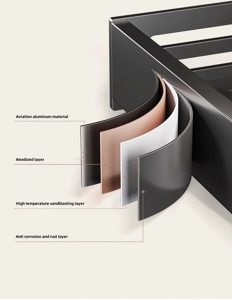 adhesive shower shelf - Bathroom Accessories - Shower Corner Shelf with Towel Bar