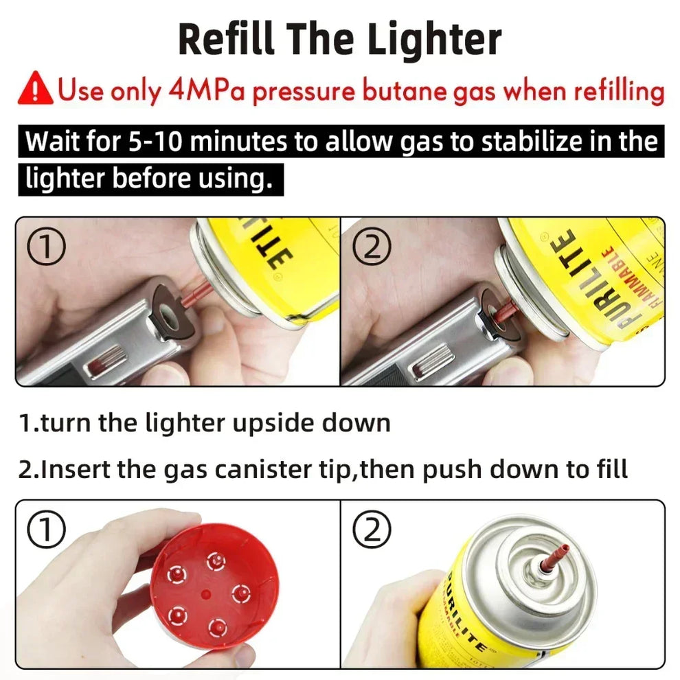 Smoking Accessories - Inflatable Gas Lighter - buy windproof torch lighter timepiece