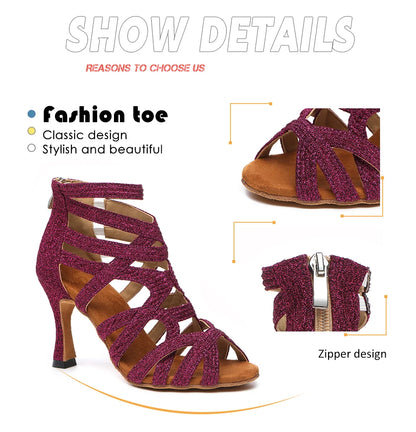 latin dance boots - Dance Shoes - Women-s Elegant Salsa Ballroom Ankle Boots