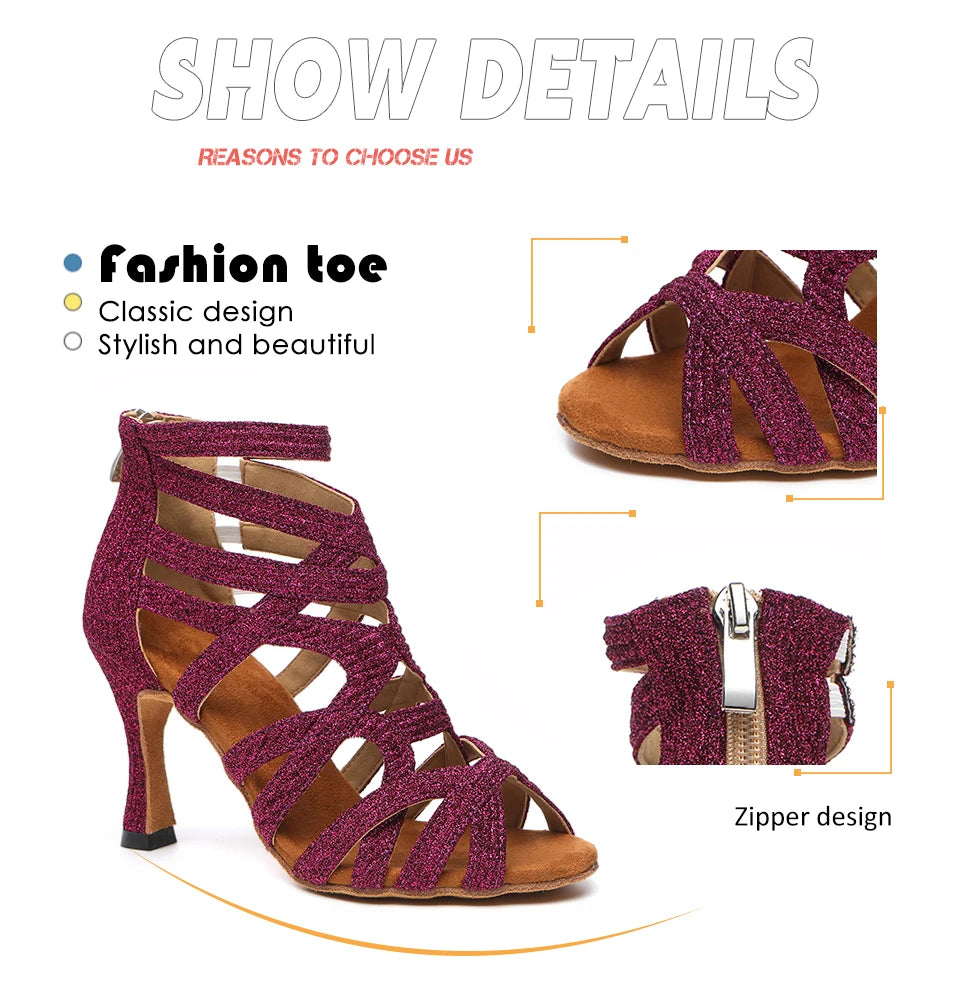 latin dance boots - Dance Shoes - Women-s Elegant Salsa Ballroom Ankle Boots