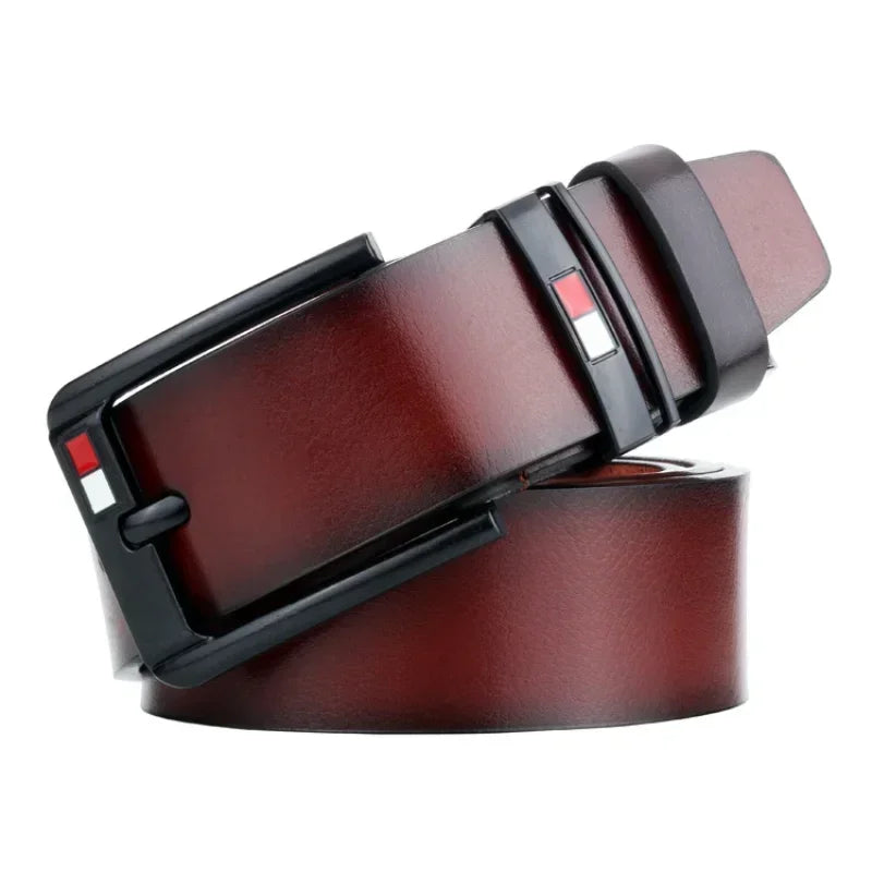 Pin buckle belts for men