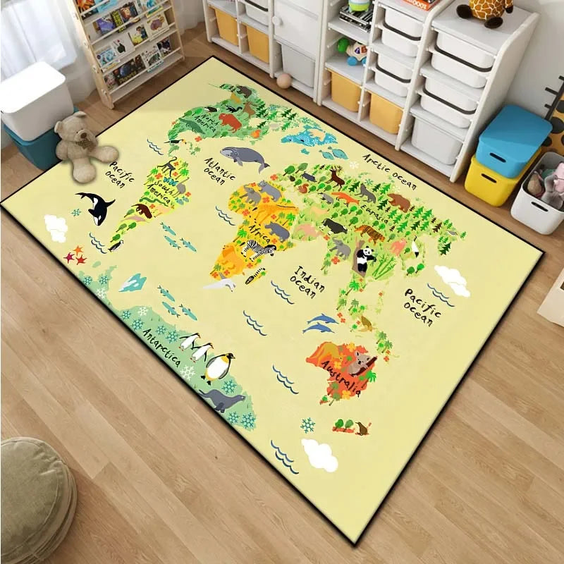 walmart twinnis map rug - Home - Kitchen - Kids World Map Area Rug