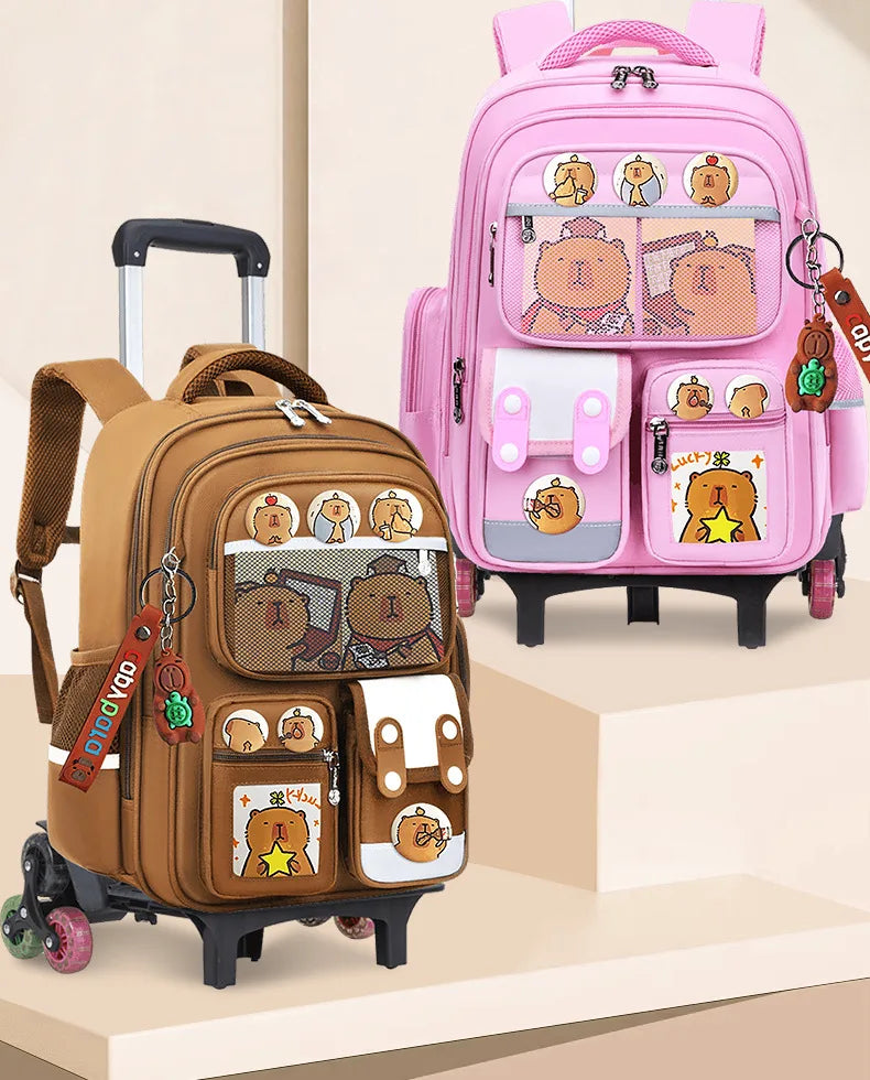 High capacity children trolley backpack
