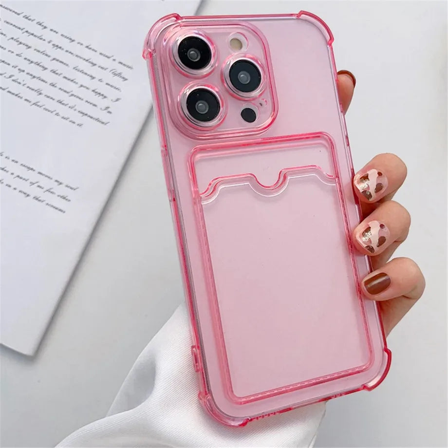 clear case for iphone - Phone Cases - Transparent Card Holder Phone Case