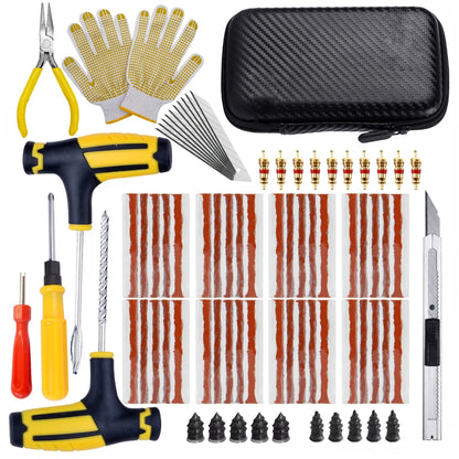 Tubeless tire puncture repair kit for motorcycles