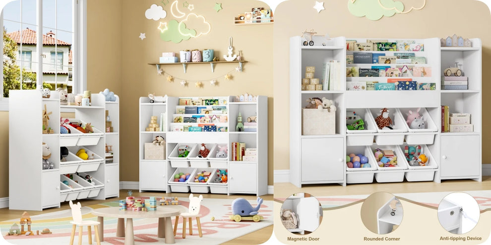 multi bin toy organizer - Kids Furniture - Toy Storage Unit