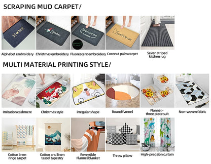 Durable microfiber bathroom mat