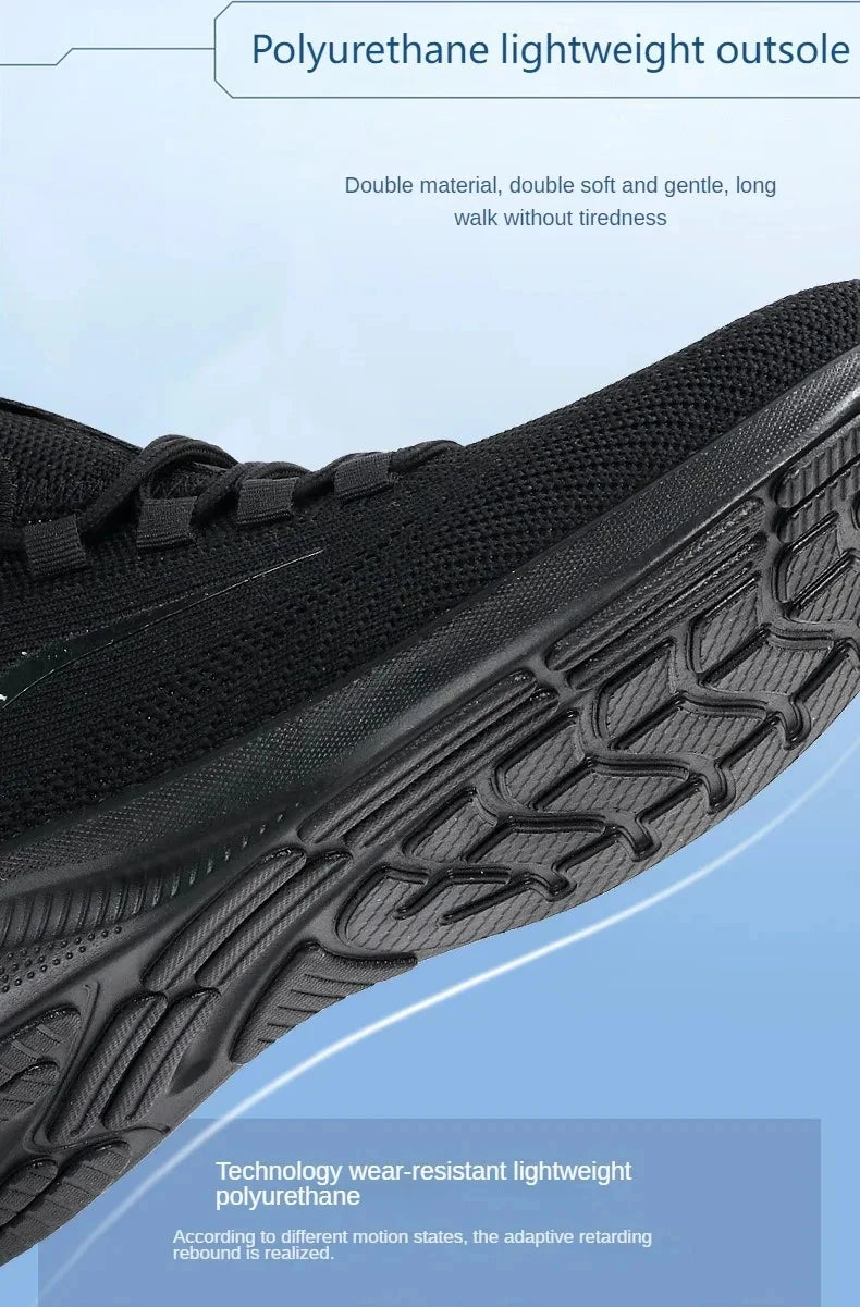 Men's casual sneakers with mesh fabric