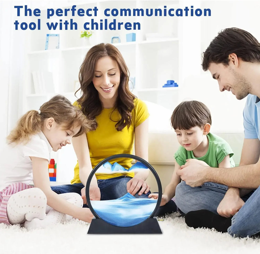 desk sand art lamp - Home Decor - 3D Moving Sand Art Hourglass