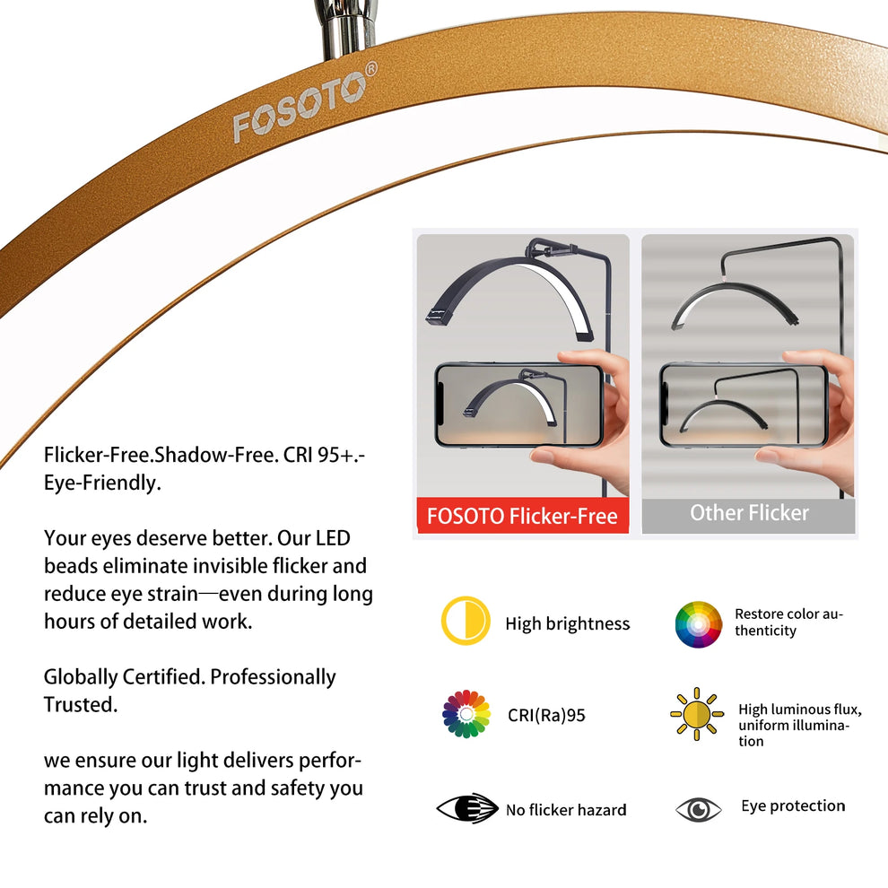 lash light - Photography - Video Lighting - Half Moon Ring Light