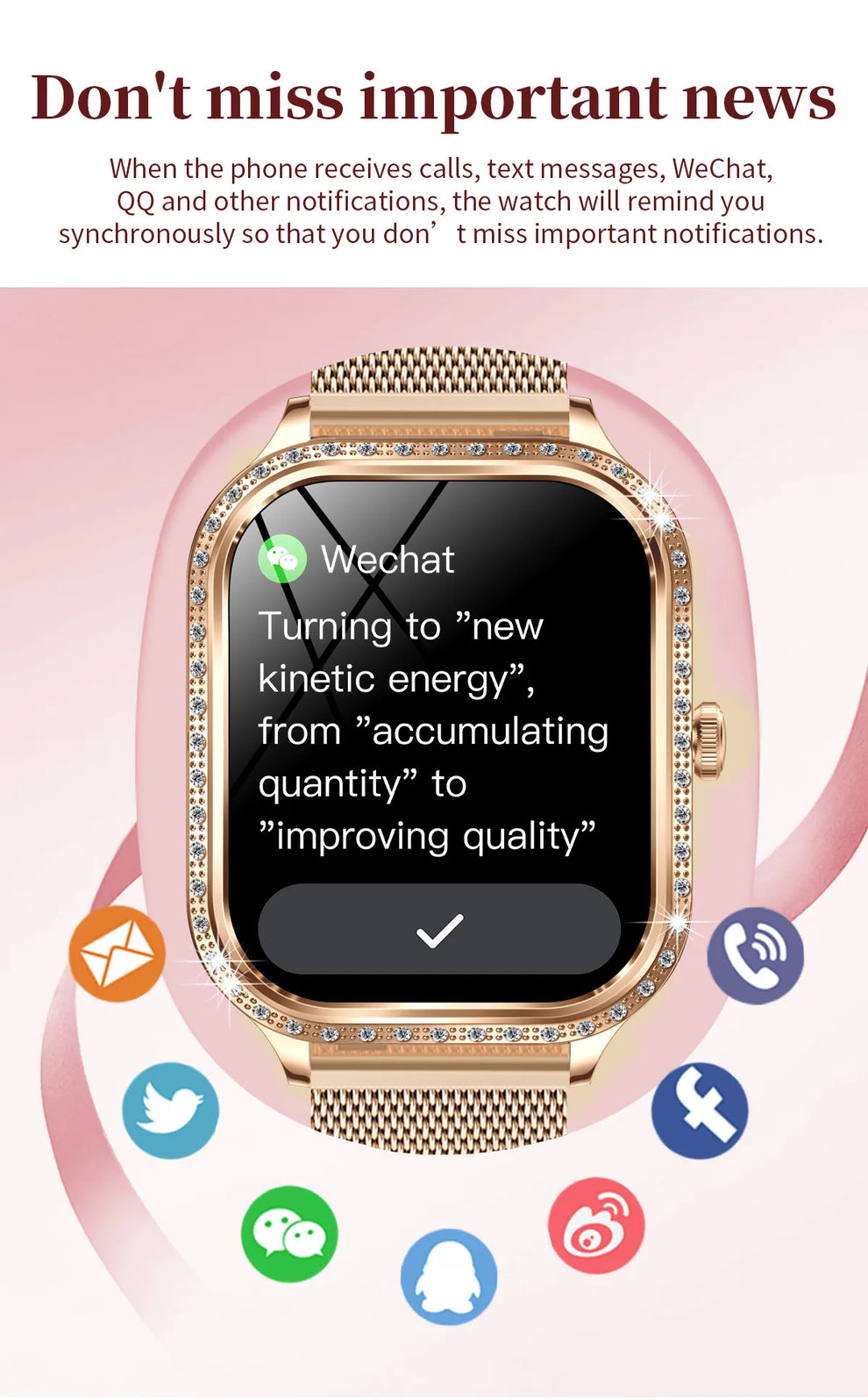 Smart Watch - Luxury Smart Watch for Women - lagos smart caviar timepiece