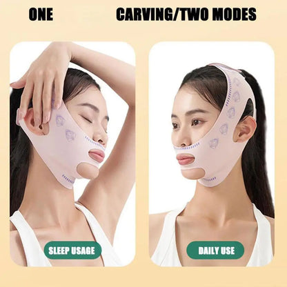 Reusable chin lifting face strap