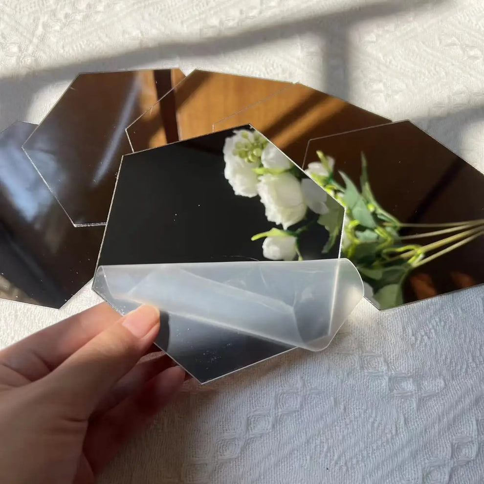 acrylic hexagon mirrors - Home Decor - 3D Hexagon Mirror Wall Sticker