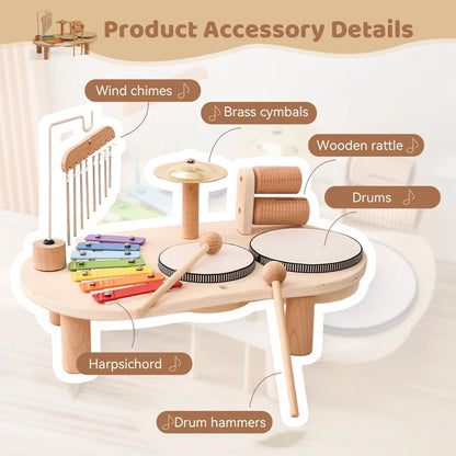 music toys for toddlers - Musical Toys - Wooden Aeolian Bells Set