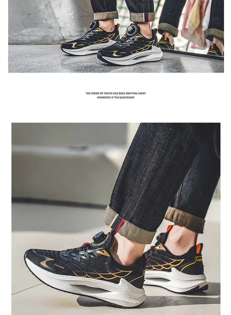 Breathable mesh running shoes for men