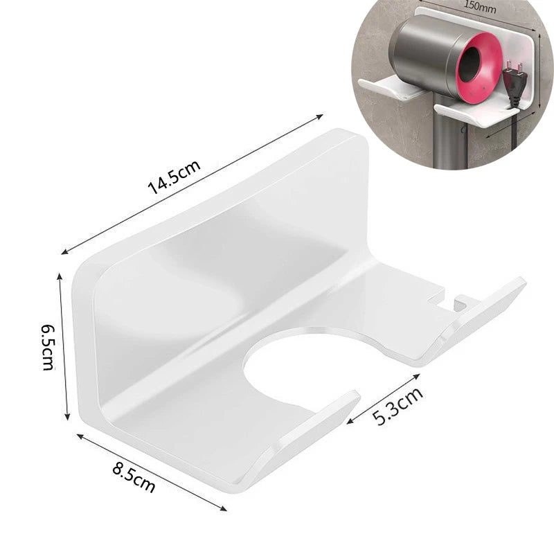 Bathroom shelf for hair dryer