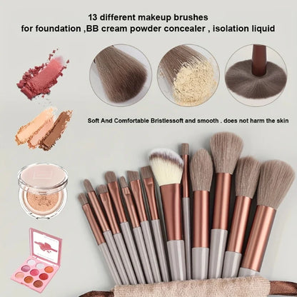 Hypoallergenic synthetic fiber makeup brushes