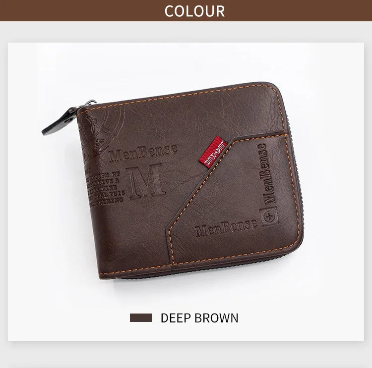 Men's fashion wallet with no zipper