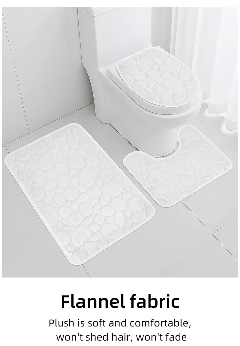 Water-absorbent non-slip microfiber bath mat