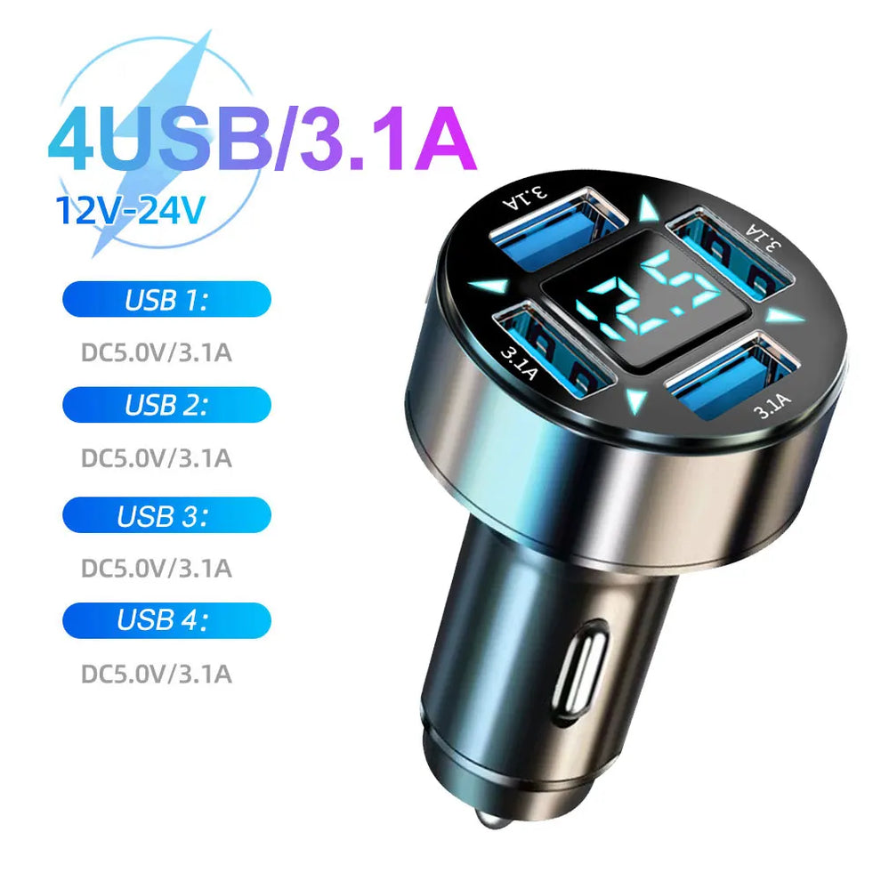 car charger - Car Charger - USB PD Car Charger 66-250W QC3-0 6 Port