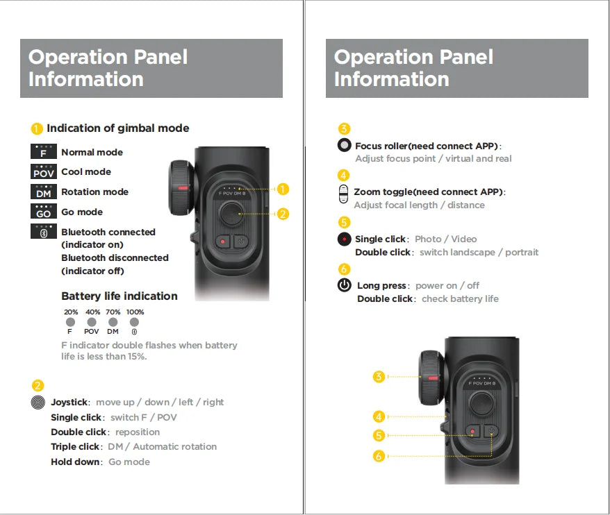 gesture control 3-axis gimbal - Handheld Gimbals - 3-Axis Handheld Gimbal Stabilizer