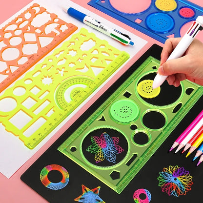 spirograph set - Arts - Crafts - Geometry Spirograph Drawing Stencils Set