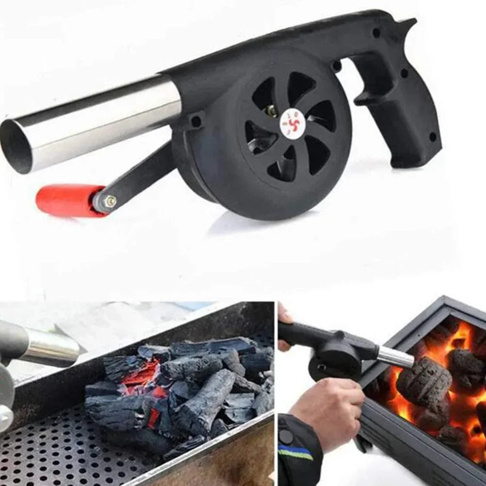 Manual bbq air blower for camping