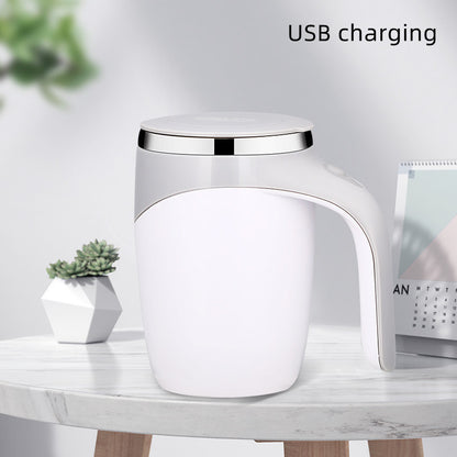 Electric magnetic self-stirring mug