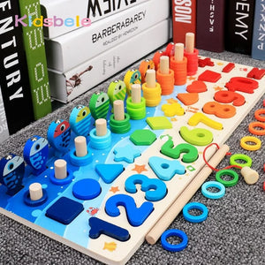 educational toys - Educational Toys - Wooden Montessori Math Puzzle Set