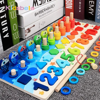 educational toys - Educational Toys - Wooden Montessori Math Puzzle Set