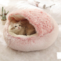 Cozy Winter Pet Bed for Cats and Dogs
