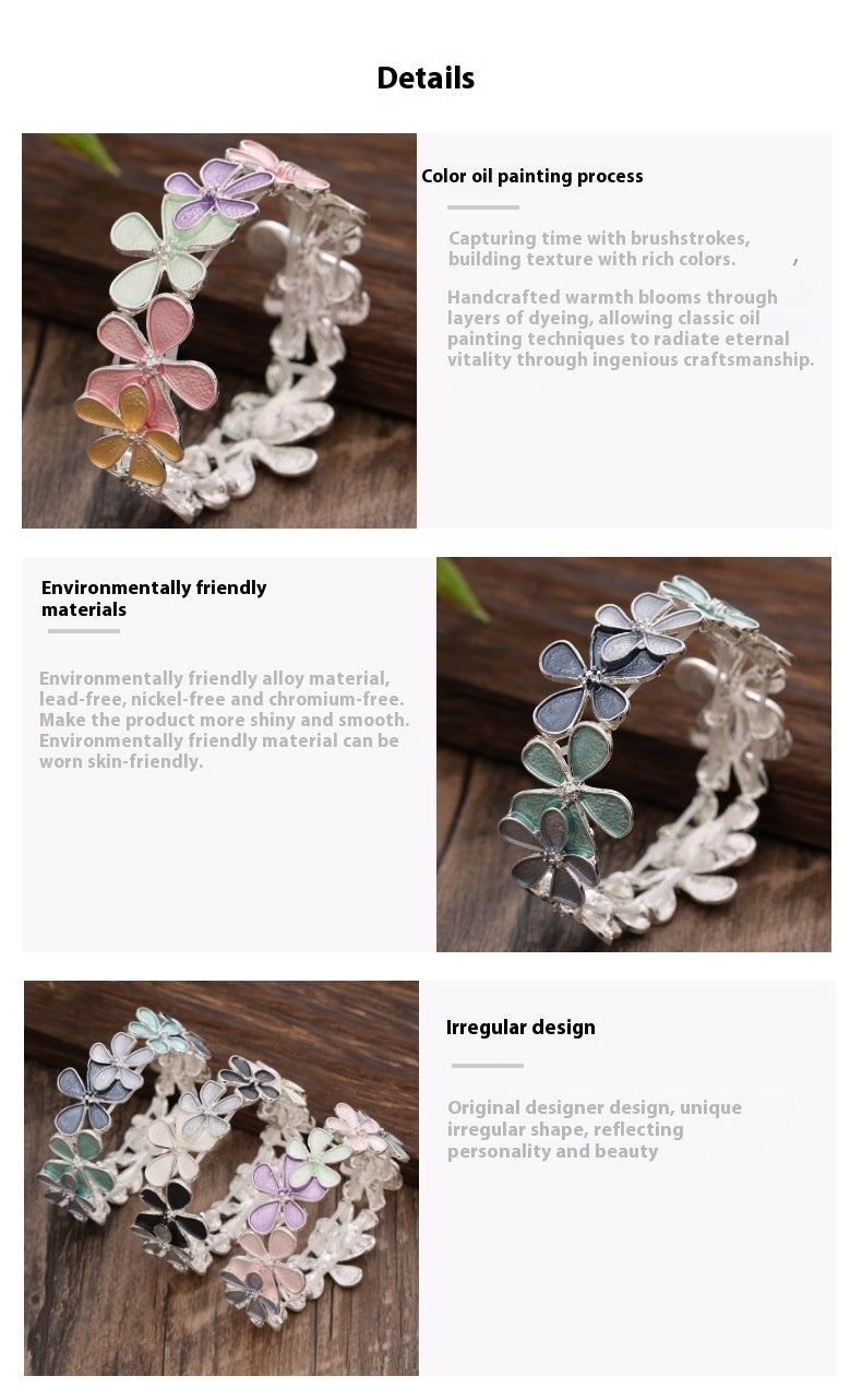 Flower elastic bracelet